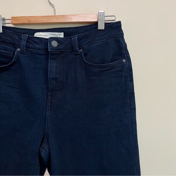 Denver Hayes High Rise Straight Crop Jean | Very Dark Wash Denim - Picture 2 of 12